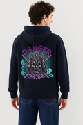 Danger Samurai Graphic Oversized Hoodie – Neon Japanese Streetwear