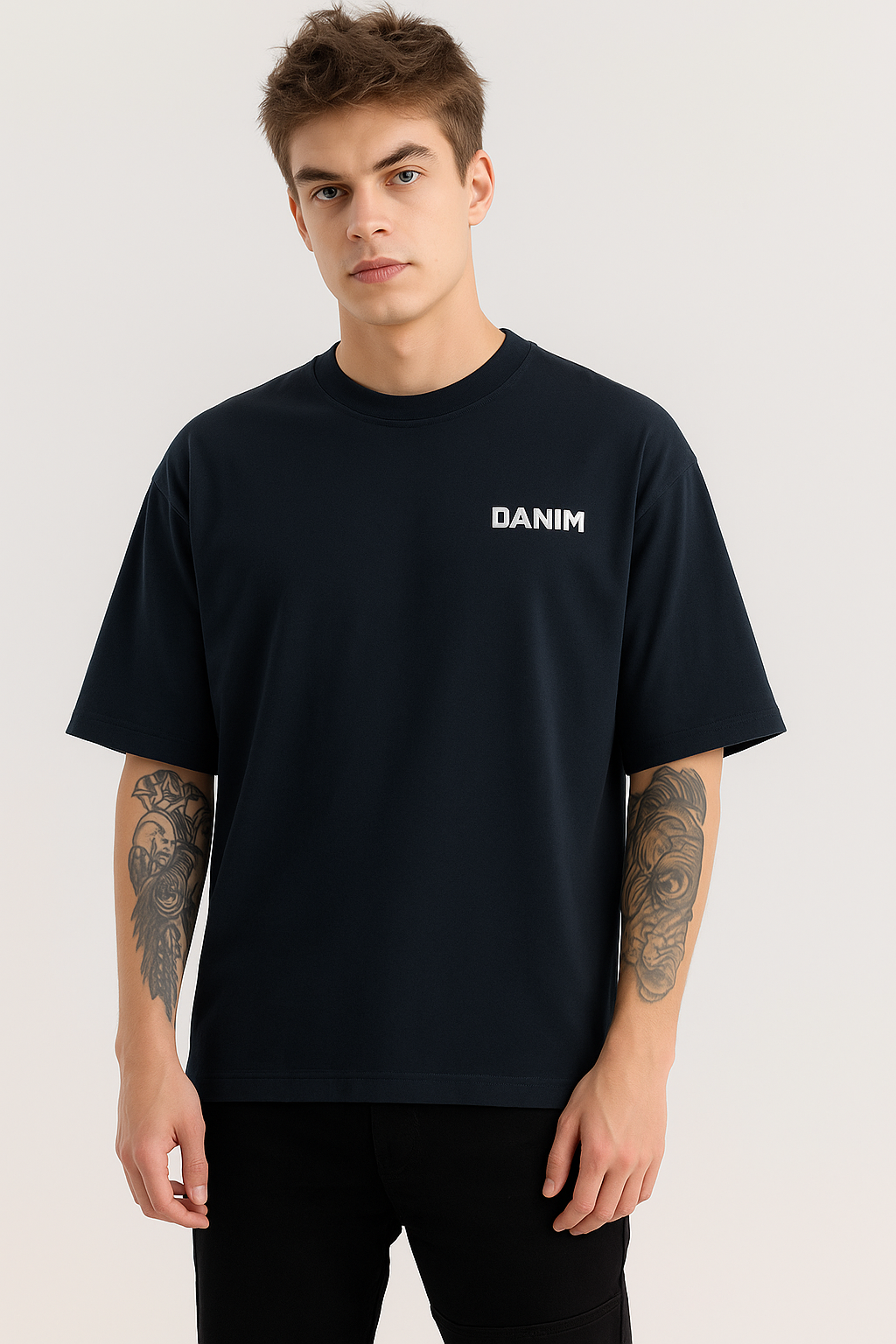 Black Neon Spider Oversized Unisex T-Shirt – Glow Graphic Streetwear Tee