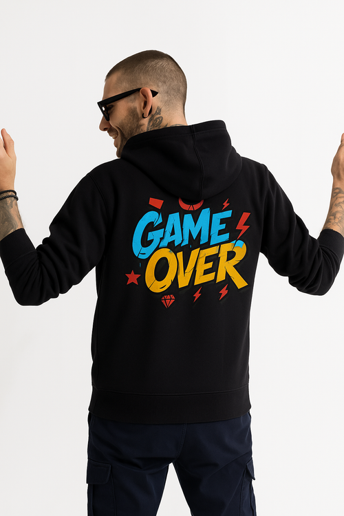 GAME OVER Graphic Hoodie – Bold Streetwear Style for Gamers