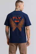 FLY Wings Graphic Oversized T-Shirt – Rust Red